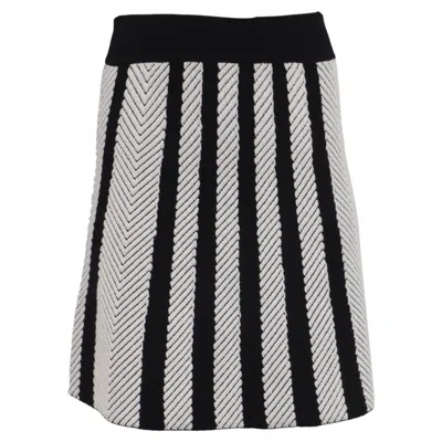 Pre-owned Maje Trapeze Mini Skirt In Black Polyamide