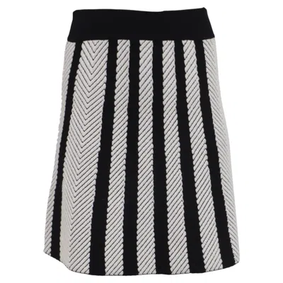 Pre-owned Maje Trapeze Mini Skirt In Black Polyamide