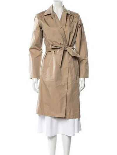 Pre-owned Maje Trench Coat In Brown