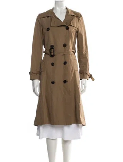 Pre-owned Maje Trench Coat In Brown