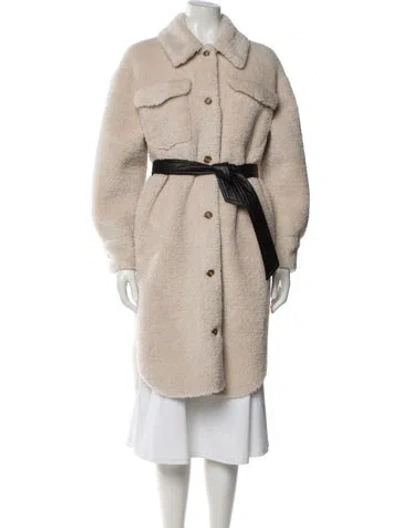 Pre-owned Maje Trench Coat In Neutral