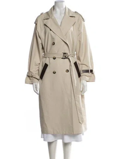 Pre-owned Maje Trench Coat In Neutrals