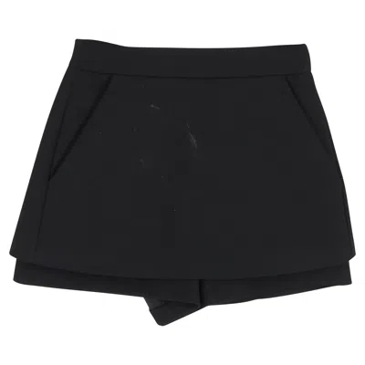 Maje Trompe L'oeil Shorts In Black Viscose