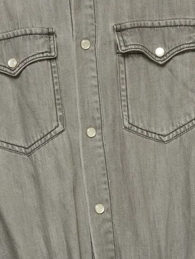 Pre-owned Maje Trompe-l'oeil Button-up Jumpsuit In Grey