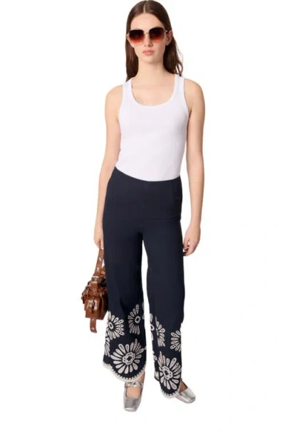 MAJE MAJE PANTS WITH CROCHET DETAIL