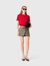 Maje T-shirt With Embroidered Logo In Red