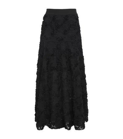 MAJE TULLE EMBROIDERED MAXI SKIRT
