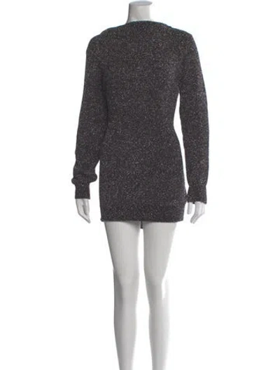 Pre-owned Maje Turtleneck Mini Dress In Multi