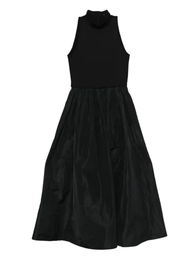 Maje Turtleneck Sleeveless Midi Dress In Black