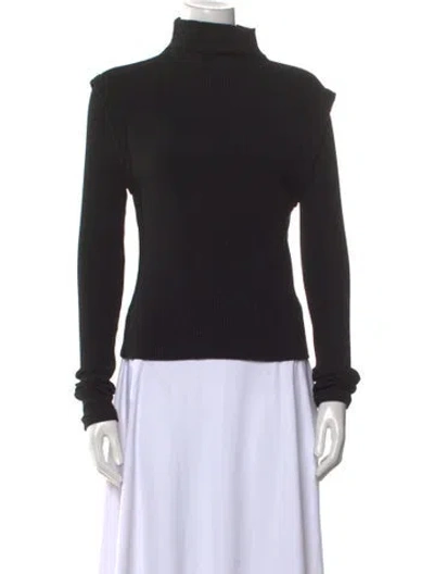 Pre-owned Maje Turtleneck Sweater In Black