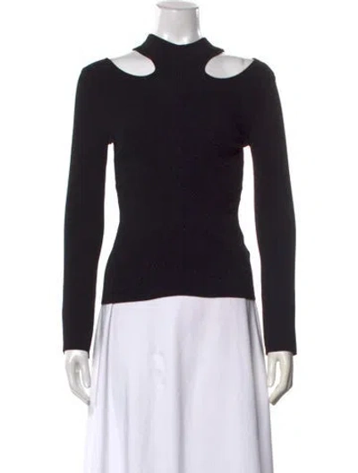 Pre-owned Maje Turtleneck Sweater In Black