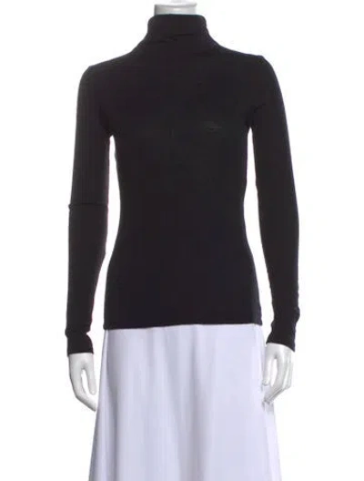 Pre-owned Maje Turtleneck Sweater In Black