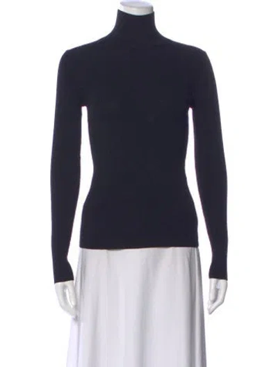Pre-owned Maje Turtleneck Sweater In Blue