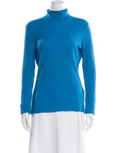 Pre-owned Maje Turtleneck Sweater In Blue