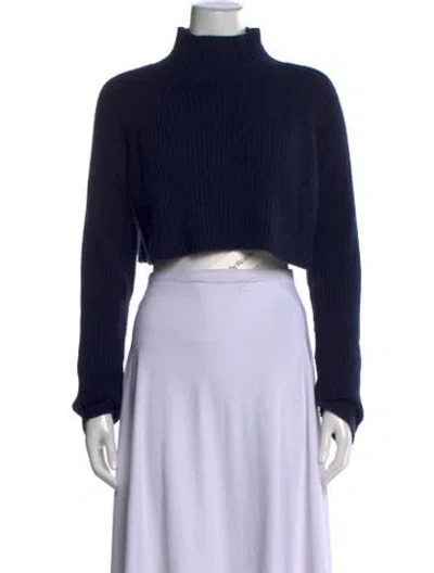 Pre-owned Maje Turtleneck Sweater In Blue