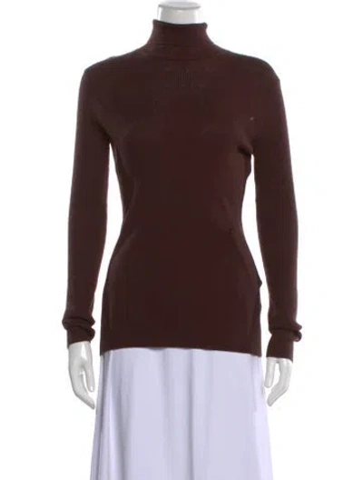 Pre-owned Maje Turtleneck Sweater In Brown