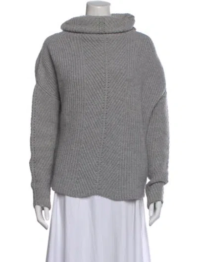 Pre-owned Maje Turtleneck Sweater In Gray