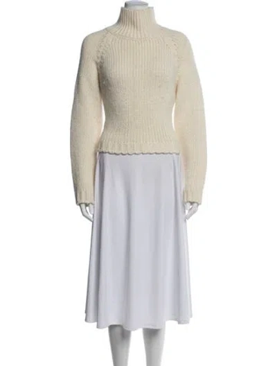Pre-owned Maje Turtleneck Sweater In Neutrals