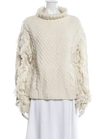 Pre-owned Maje Turtleneck Sweater In Neutrals