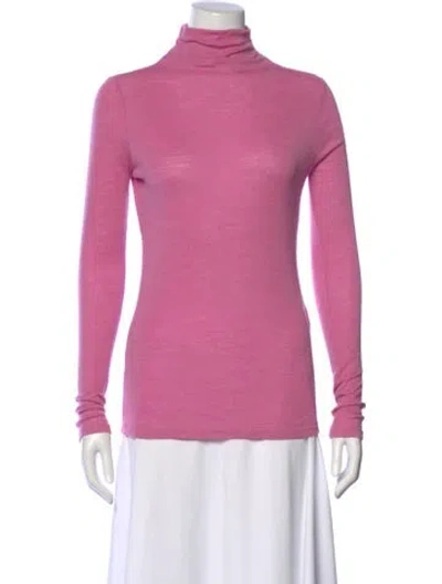 Pre-owned Maje Turtleneck Sweater In Pink