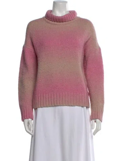 Pre-owned Maje Turtleneck Sweater In Pink