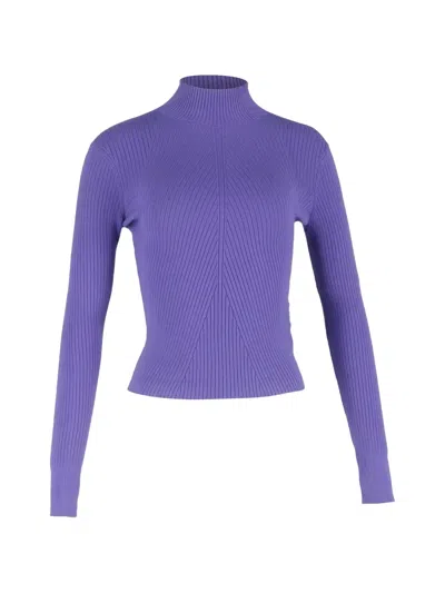 Pre-owned Maje Turtleneck Sweater In Purple