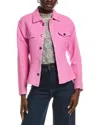 Maje Tweed Blazer In Pink