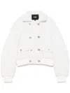 Maje Tweed Bomber Jacket In Nude