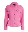 Maje Classic-collar Tweed Blazer In Pink