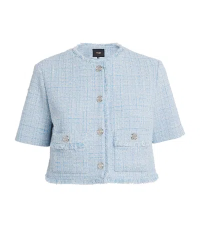 MAJE TWEED CROPPED JACKET