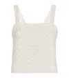 Maje Tweed-effect Crop Top In White