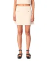 Maje Jusselina Knit Mini Skirt In Ecru