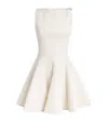 Maje Womens Ecru Flared Hardware-embellished Tweed Mini Dress In White