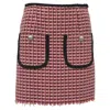 Maje Womens Fuchsia Jenalt High-waisted Woven Mini Skirt 6 In Red