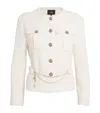 Maje Tweed Jacket In White