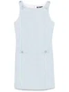Maje Womens Sleeveless Tweed Cotton-blend Mini Dress Bleus In Blue