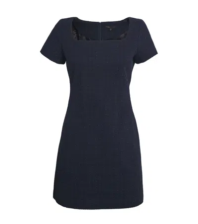 Maje Tweed Mini Dress In Blue