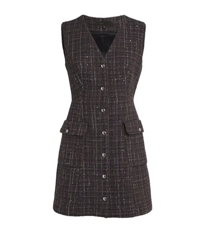 Maje Tweed Mini Dress In Multi