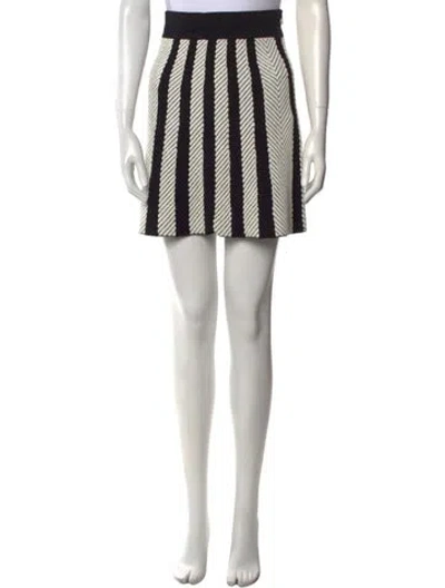 Pre-owned Maje Tweed Mini Skirt In Neutral