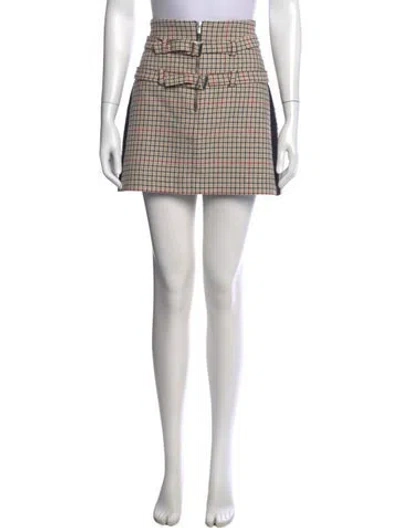 Pre-owned Maje Tweed Mini Skirt In Neutral