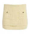 Maje Tweed Mini Skirt In Yellow