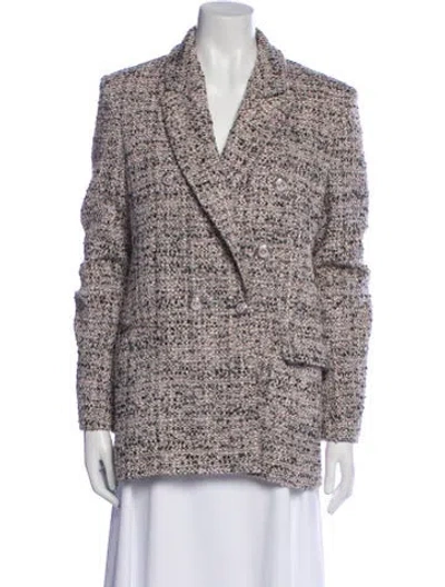 Pre-owned Maje Tweed Pattern Coat In Multi