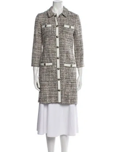 Pre-owned Maje Tweed Pattern Coat In Multi