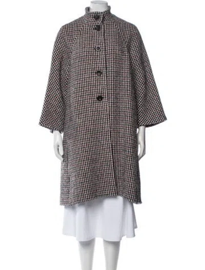 Pre-owned Maje Tweed Pattern Coat In Multicolor