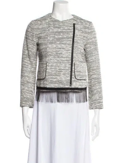 Pre-owned Maje Tweed Pattern Evening Jacket