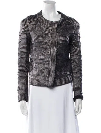 Pre-owned Maje Tweed Pattern Evening Jacket In Multi