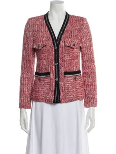 Pre-owned Maje Tweed Pattern Evening Jacket In Multi