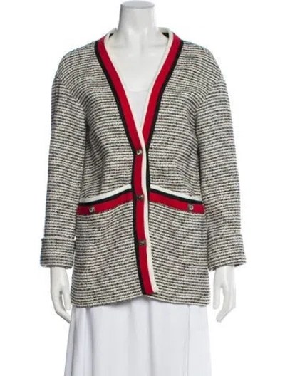 Pre-owned Maje Tweed Pattern Evening Jacket In Multi