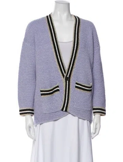 Pre-owned Maje Tweed Pattern Evening Jacket W/ Tags In Purple