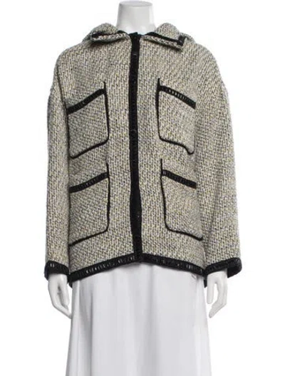 Pre-owned Maje Tweed Pattern Jacket